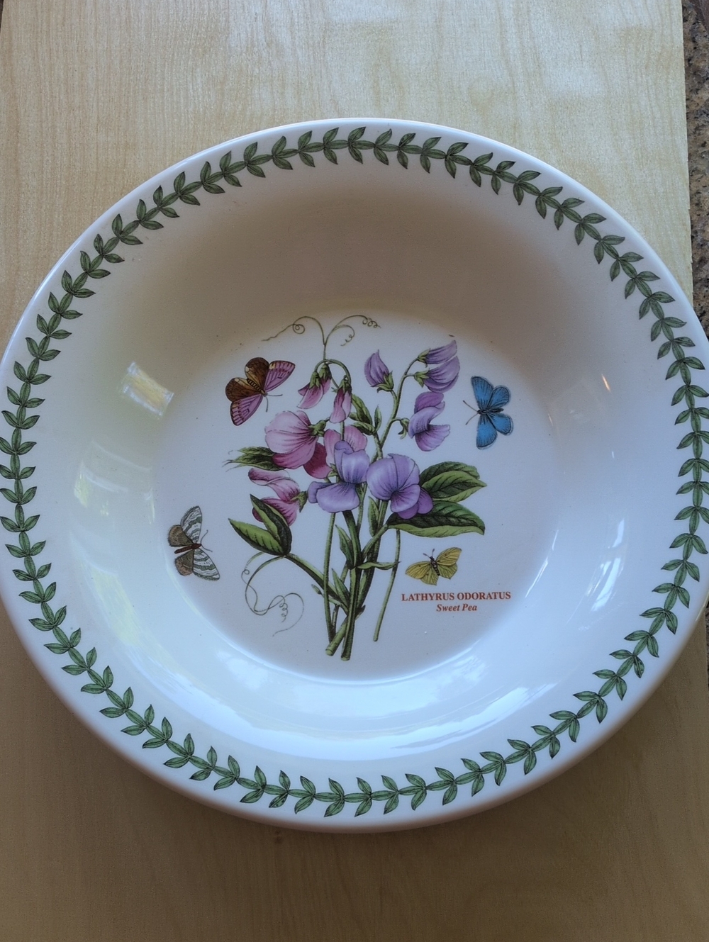 Portmeirion Botanical Garden 12" Deep Plate Sweet Pea